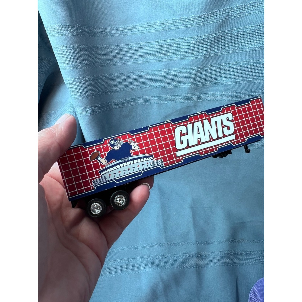 Vintage Unisex Fleer Collectibles NFL NY Giants Die-Cast Trailer OS Blue Red